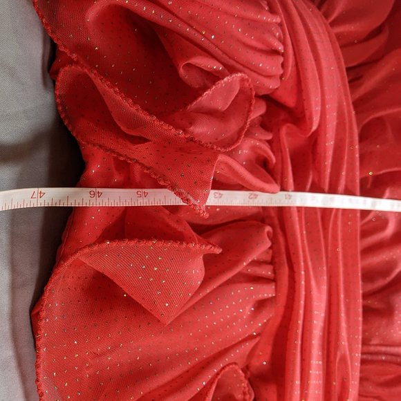 Red Strapless sparkle Prom Dress by Mike Benet Formals small Vintage! EUC! - Picture 13 of 17